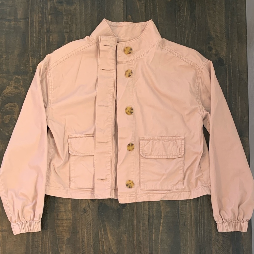 Old Navy Pink Jacket with Button Front